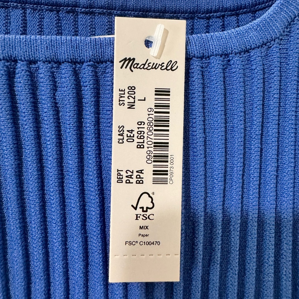 Madewell NWT Ottoman Knit Sweater Tank – Size Large - Picture 6 of 8